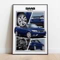 Saab poster wall art saab