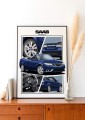 Saab poster wall art saab