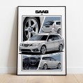 Saab poster wall art saab