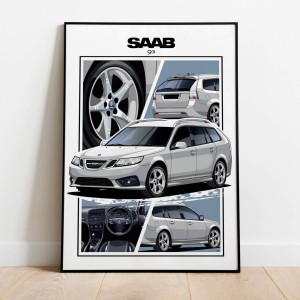 Saab 93     /wagon/silver