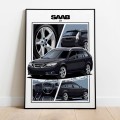 Saab poster wall art saab