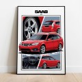 Saab poster wall art saab