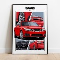 Saab poster wall art saab