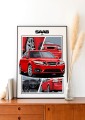 Saab poster wall art saab
