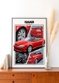 Saab poster wall art saab