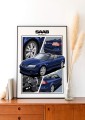Saab poster wall art saab