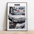 Saab poster wall art saab