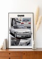 Saab poster wall art saab
