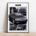 Saab poster wall art saab
