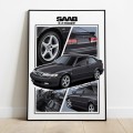 Saab poster wall art saab