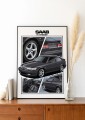 Saab poster wall art saab