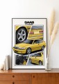 Saab poster wall art saab