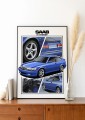 Saab poster wall art saab