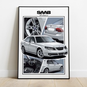 Saab 95 AERO /sedan/silver