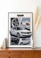 Saab poster wall art saab