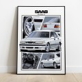 Saab poster wall art saab