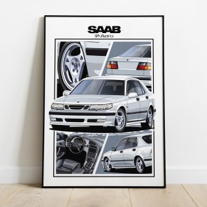 Saab 95 AERO /sedan/silver