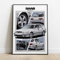 Saab poster wall art saab