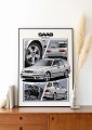 Saab poster wall art saab