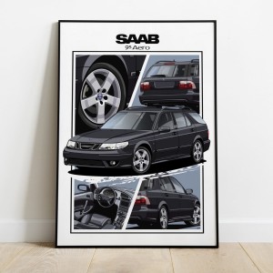 Saab 95 AERO  /wagon/black