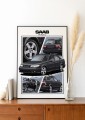 Saab poster wall art saab