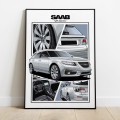 Saab poster wall art saab
