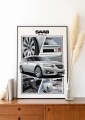 Saab poster wall art saab