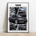 Saab poster wall art saab