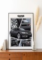Saab poster wall art saab