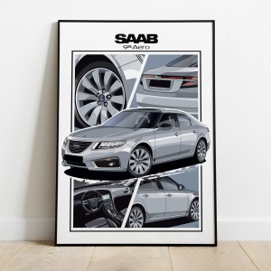Saab 95 AERO /sedan/silver
