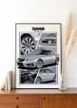 Saab poster wall art saab