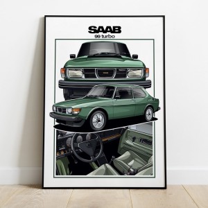 Saab 99 TURBO  /coupe/green