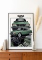 Saab poster wall art saab
