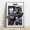 Saab poster wall art saab