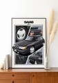 Saab poster wall art saab