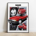 Saab poster wall art saab