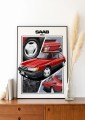 Saab poster wall art saab
