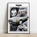 Saab poster wall art saab