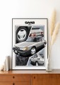 Saab poster wall art saab