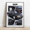 Saab poster wall art saab