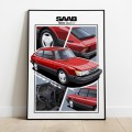 Saab poster wall art saab