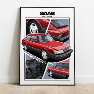 Saab 900 AERO  /coupe/red
