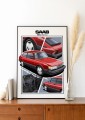 Saab poster wall art saab
