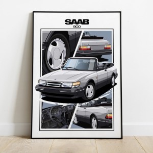Saab 900   /cabrio/silver