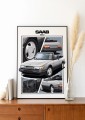 Saab poster wall art saab