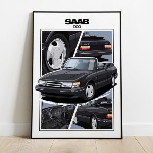 Saab 900   /cabrio/black