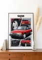 Saab poster wall art saab