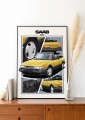 Saab poster wall art saab