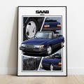 Saab poster wall art saab