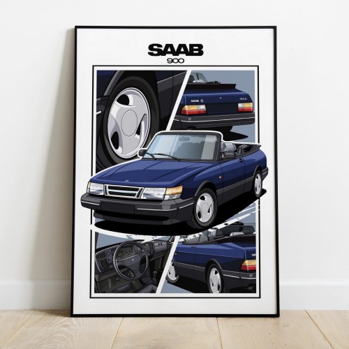 Saab poster wall art saab
